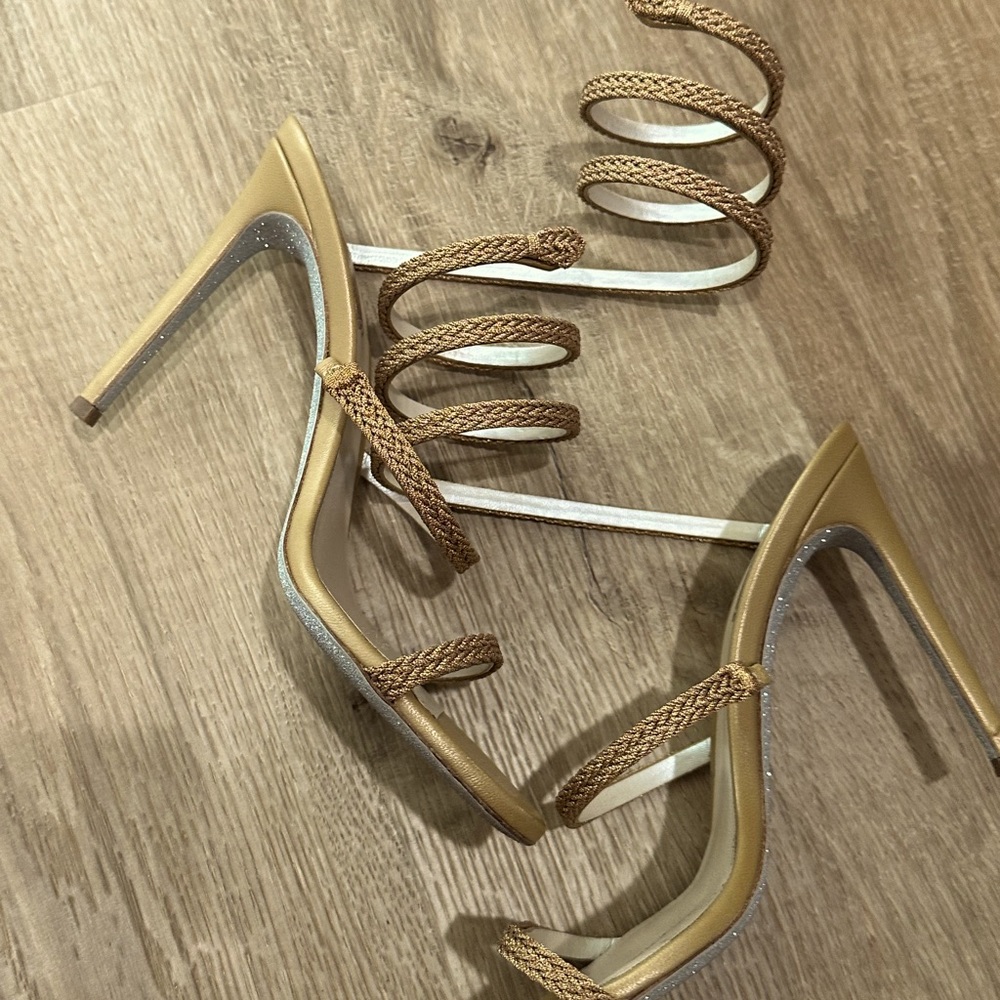 Rene Caovilla gold heels